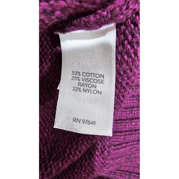 J.Jill Cotton Turtleneck Sweater, Wearever Collection Ribbed Arm & Hems Sz M New - Picture 4 of 8